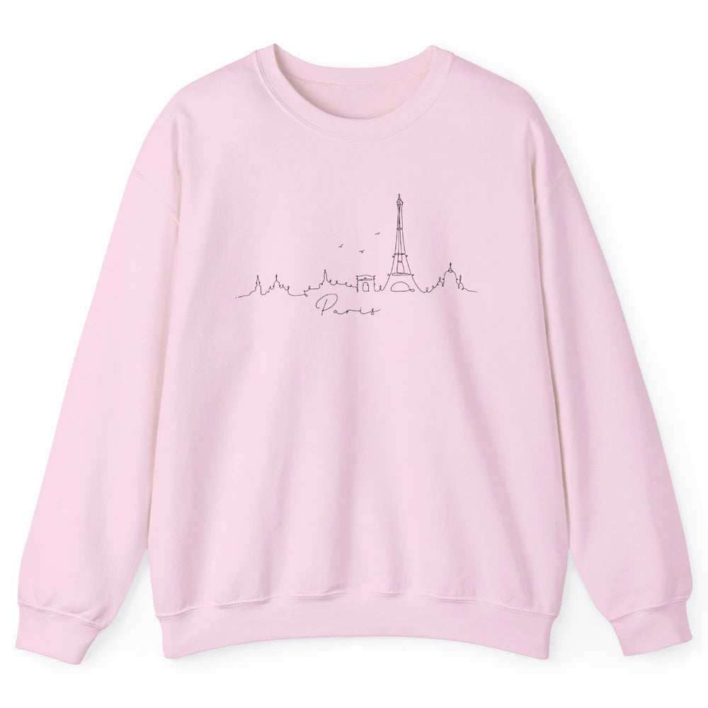 Paris Skyline Paris Eiffel Tower Souvenir Gift France Travel Unisex Crewneck Sweatshirt