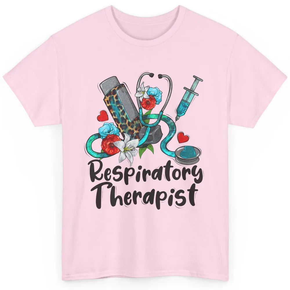 Respiratory Therapist Leopard Stethoscope Western Country RT Classic Unisex T-Shirt