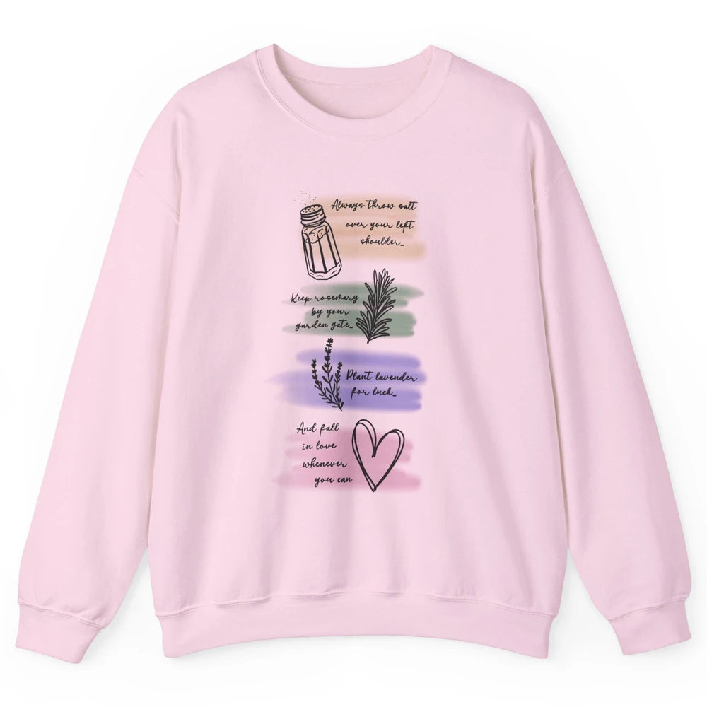 Practical Magic Witch Gardening Card Gardeners Plant Lovers Unisex Crewneck Sweatshirt