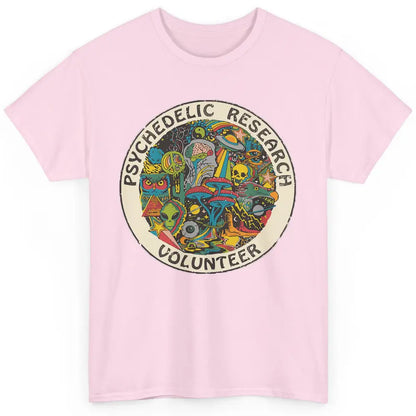 Retro Design Research Volunteer Psychedelic Mushroom Vintage Classic Unisex T-Shirt