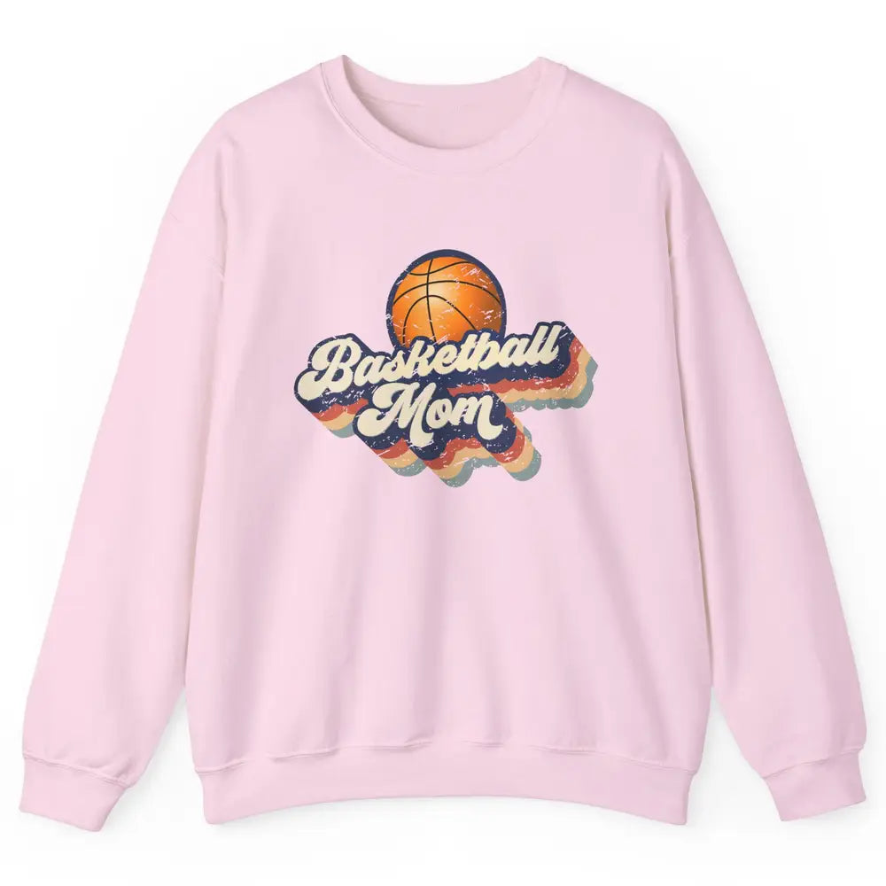 Retro Basketball Mom Basketball Players Mom Mothers Day Gift Unisex Crewneck Sweatshirt