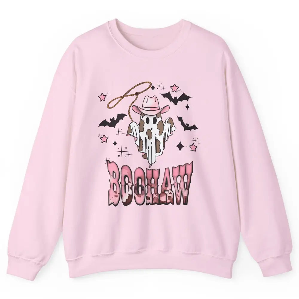 Retro Cowboy Ghost Boohaw Boot Scooting Western Halloween Unisex Crewneck Sweatshirt