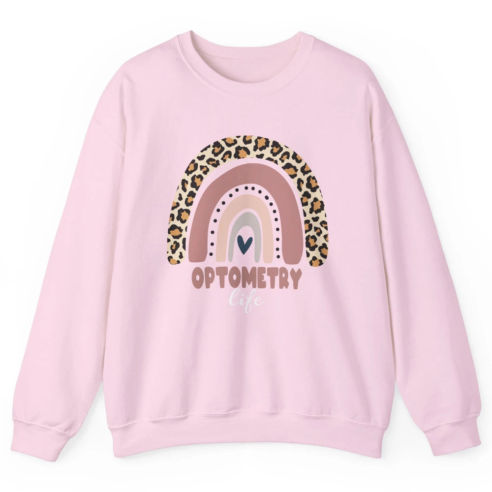 Optometry Life Leopard Rainbow Optometrist Optician Gift Unisex Crewneck Sweatshirt