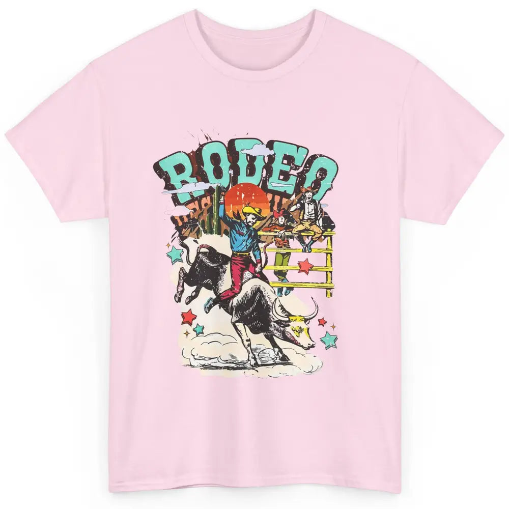 Retro Cowboy Horsing Rodeo Dad Bull Racing Western Country Classic Unisex T-Shirt