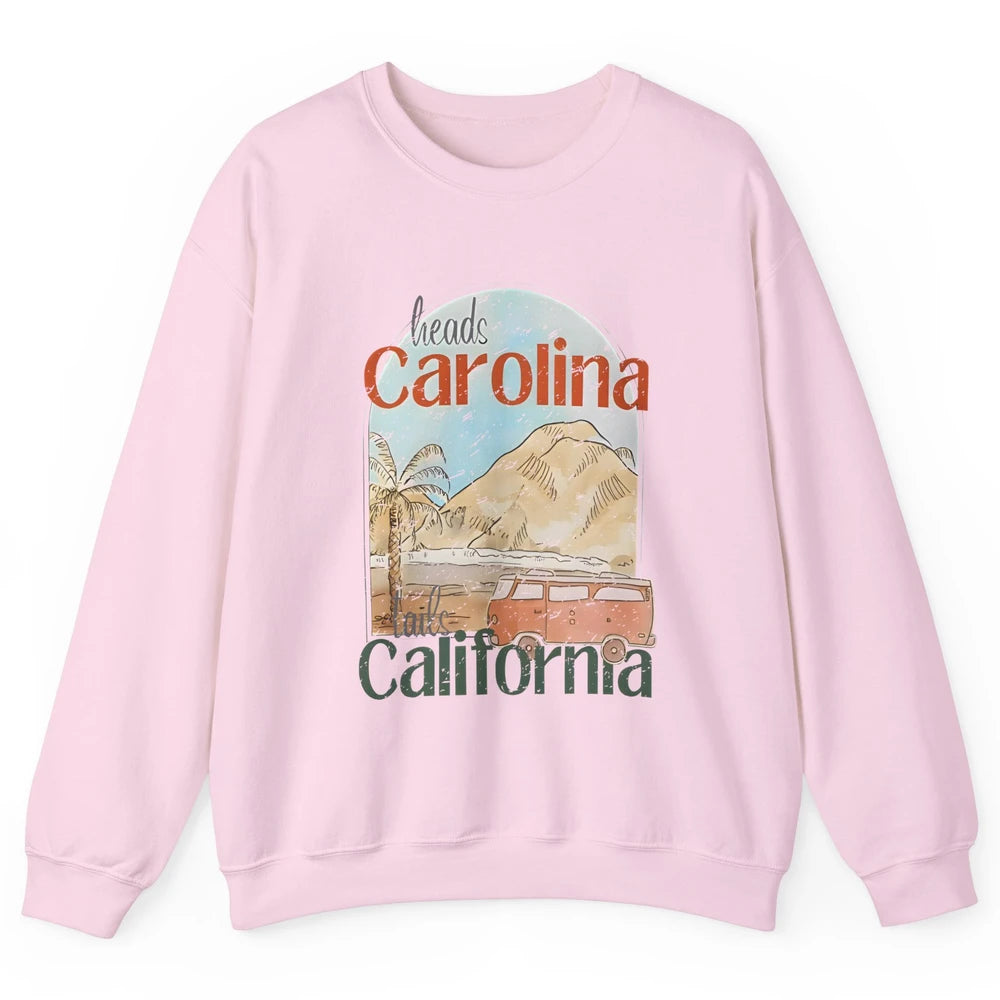 Retro Heads Carolina Tails California Western Country Summer Unisex Crewneck Sweatshirt