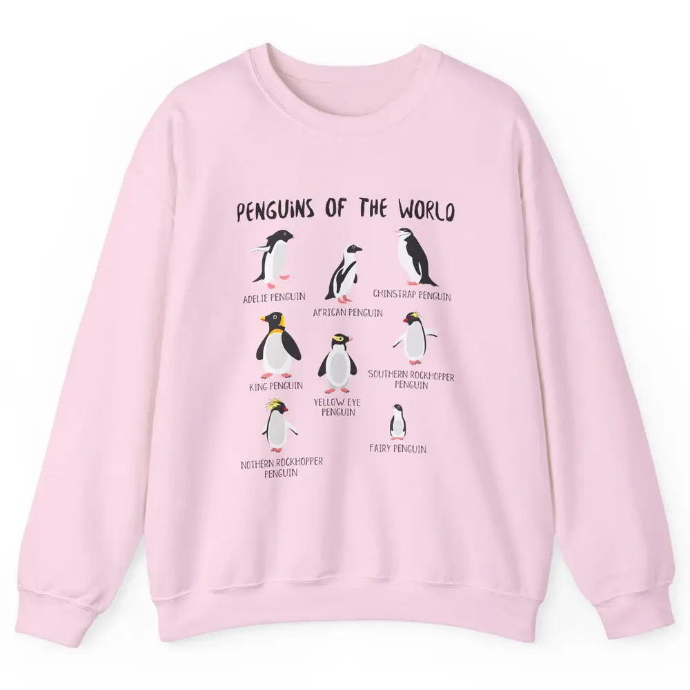 Penguins Of World With Headband Baby Penguins Wild Animal Unisex Crewneck Sweatshirt