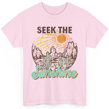 Retro Desert Cactus Seek The Sunshine Western Country Girls Classic Unisex T-Shirt