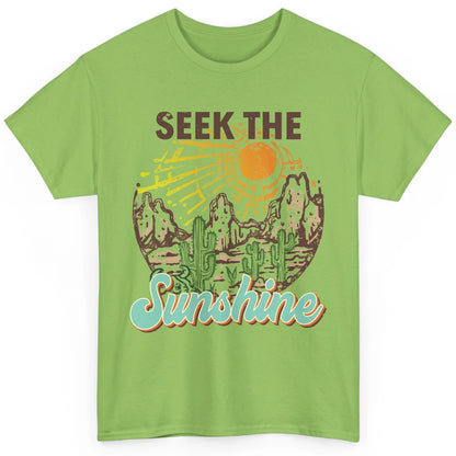 Retro Desert Cactus Seek The Sunshine Western Country Girls Classic Unisex T-Shirt