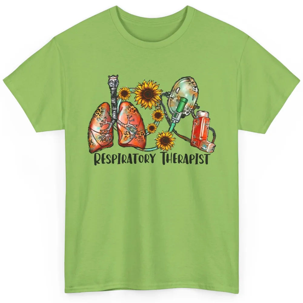 Respiratory Therapist Sunflower Lungs Breathe RT Nurse Classic Unisex T-Shirt