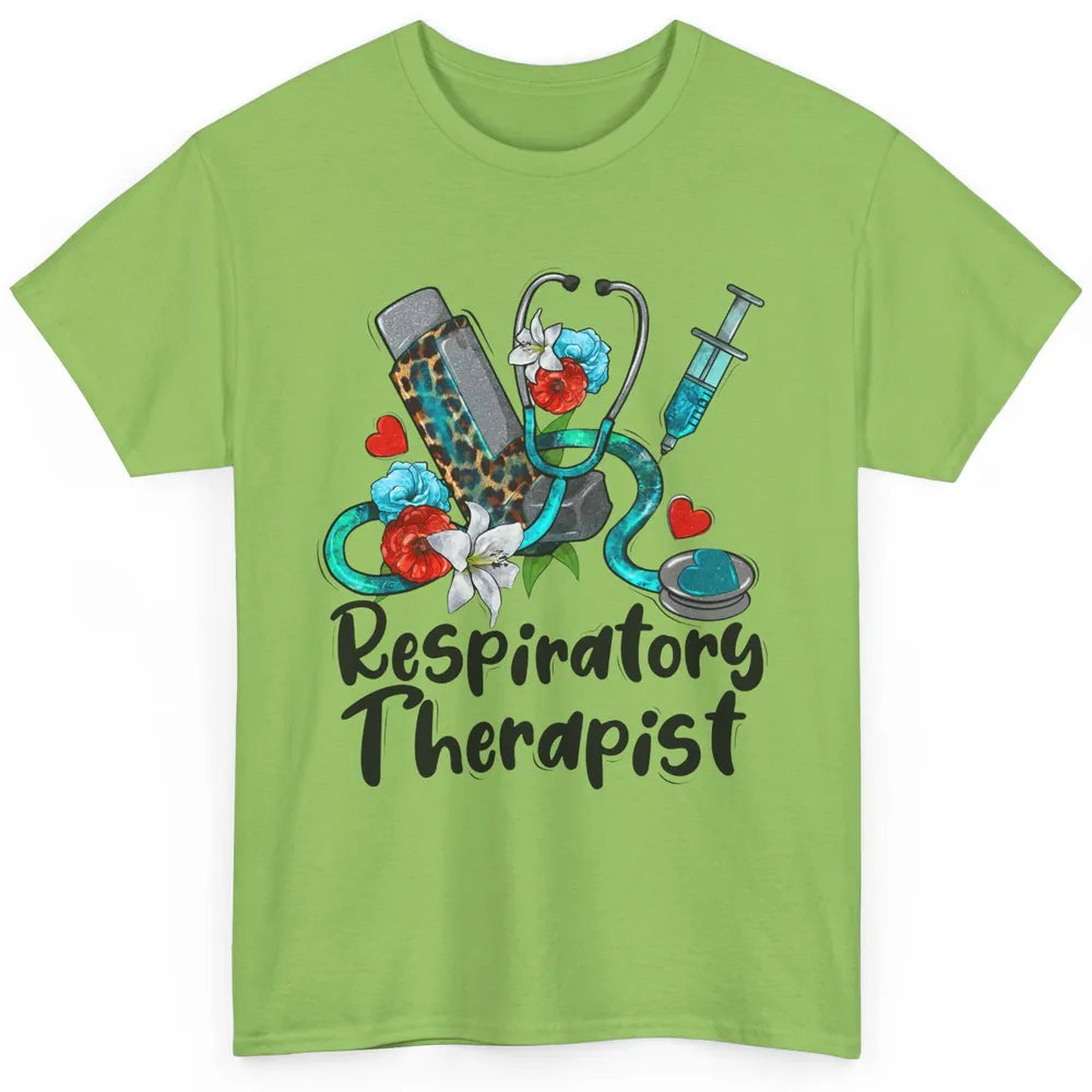 Respiratory Therapist Leopard Stethoscope Western Country RT Classic Unisex T-Shirt