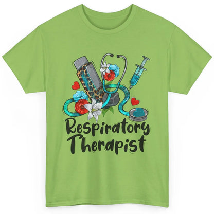 Respiratory Therapist Leopard Stethoscope Western Country RT Classic Unisex T-Shirt