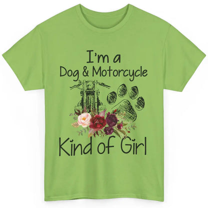Retro Floral Motorbike I'm Dog Motorcycle Kinda Girl Dog Mom Classic Unisex T-Shirt