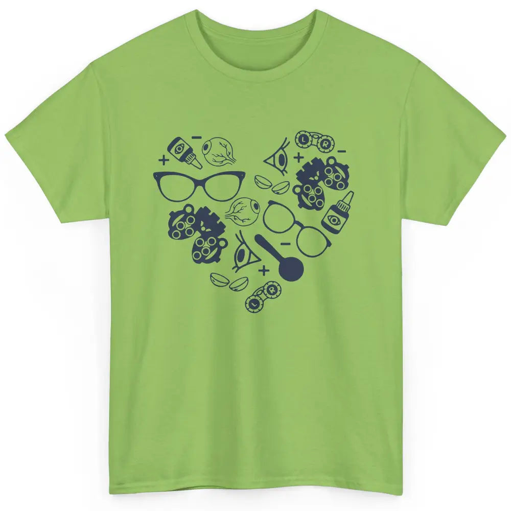 Optometrist Love Heart Symbols Optician Eye Doctor Gift Classic Unisex T-Shirt