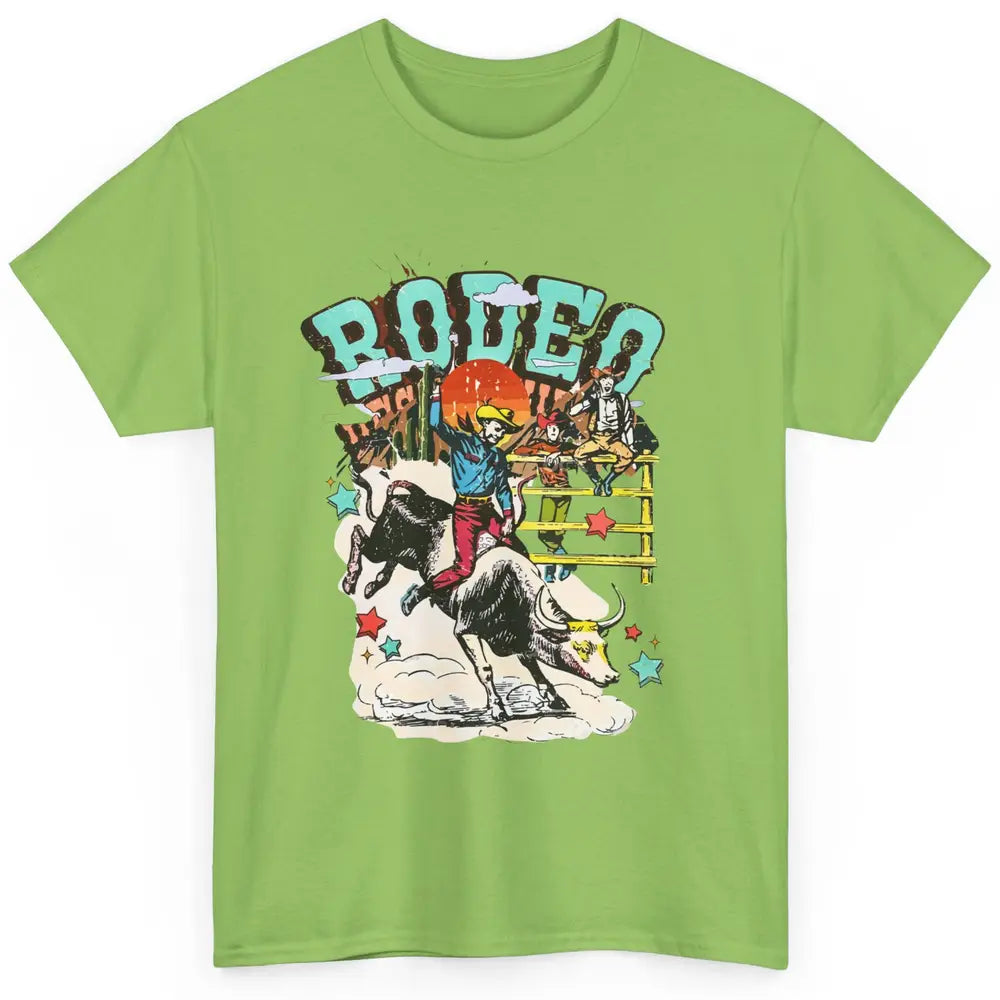 Retro Cowboy Horsing Rodeo Dad Bull Racing Western Country Classic Unisex T-Shirt