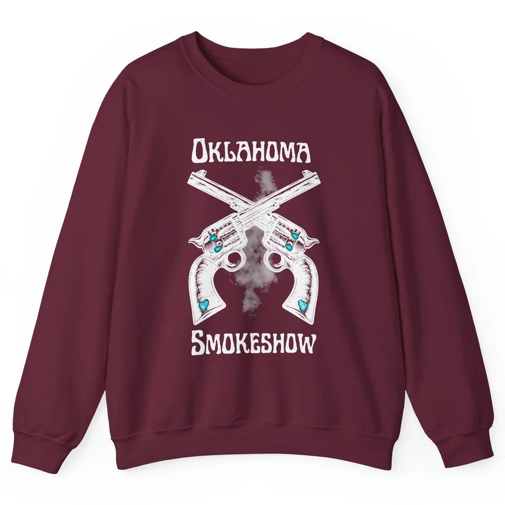 Retro Cowgirl Oklahoma Smokeshow Western Country Small Town Unisex Crewneck Sweatshirt