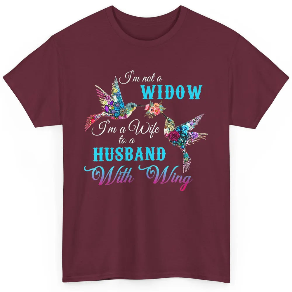 Not Widow Wife Of Husband In Heaven Angel With Wings Birds Classic Unisex T-Shirt