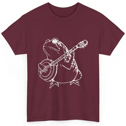 Retro Frog Playing Banjo Musician Banjo Player Music Vintage Classic Unisex T-Shirt
