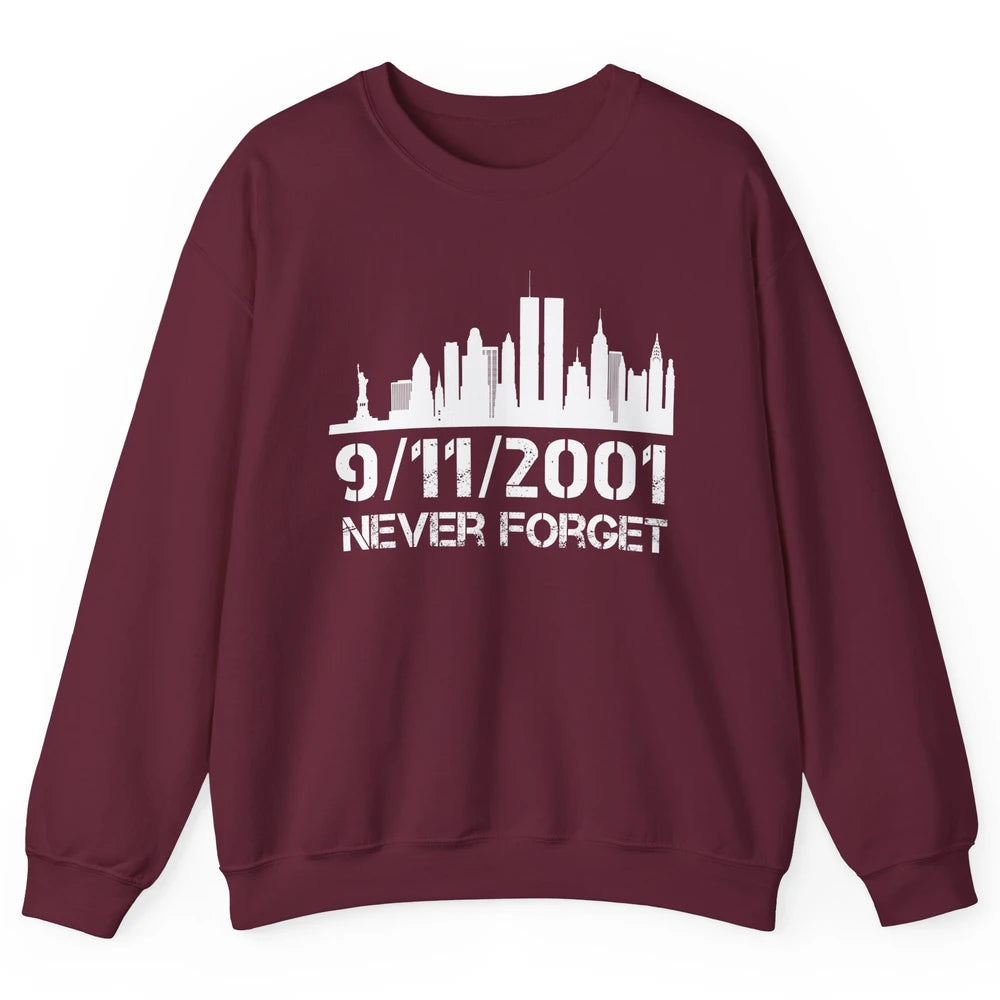 Never Forget 9/11 20th Anniversary Patriot Memorial Day Unisex Crewneck Sweatshirt