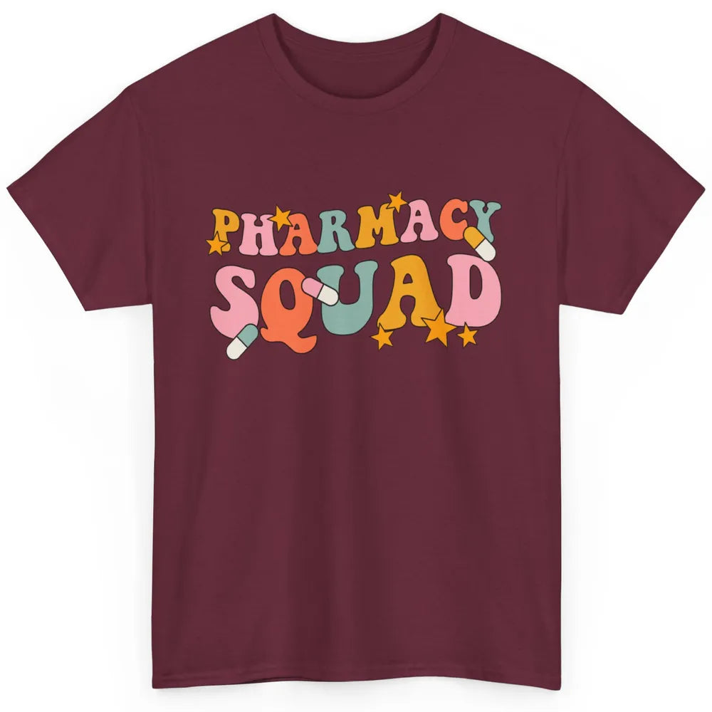 Pharmacy Squad Pharmacist Groovy Halloween Spooky Season Classic Unisex T-Shirt