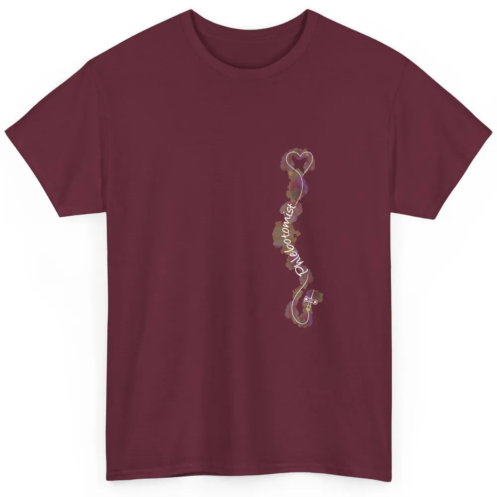 Minimalist Phlebotomist Heart Vein Nurse Phlebotomy Women Classic Unisex T-Shirt