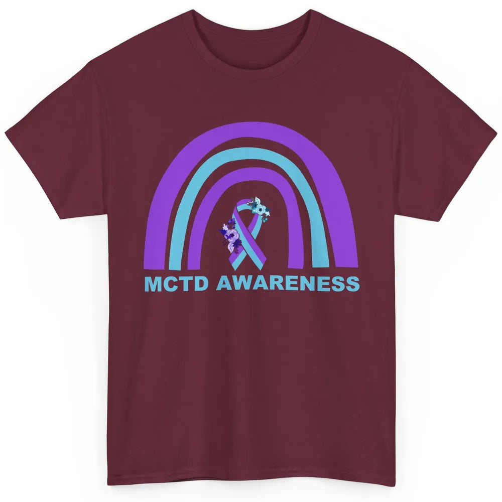 Mixed Connective Tissue Disease Awareness MCTD Floral Ribbon Classic Unisex T-Shirt