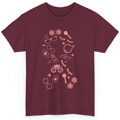 Optical Symbol Pink Ribbon Breast Cancer Support Optometrist Classic Unisex T-Shirt