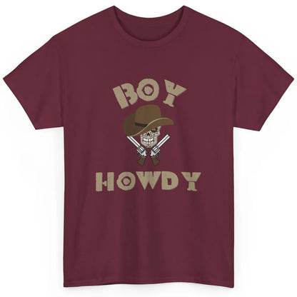 Retro Boy Howdy Rodeo Cowboy Skull Vintage Western Country Classic Unisex T-Shirt