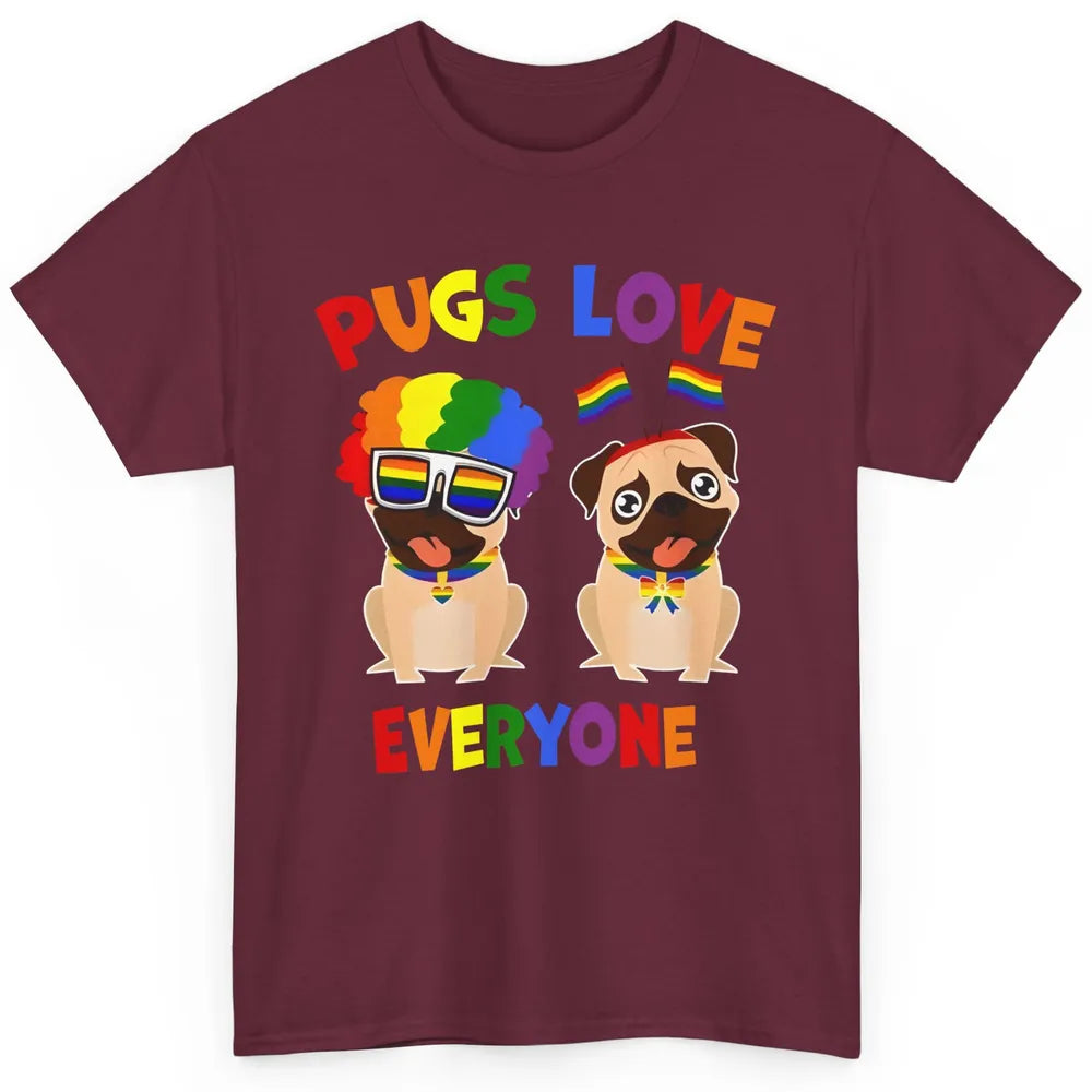 Pride Parade Pugs Love Everyone LGBT Pugs Gay Pride LGBT Classic Unisex T-Shirt