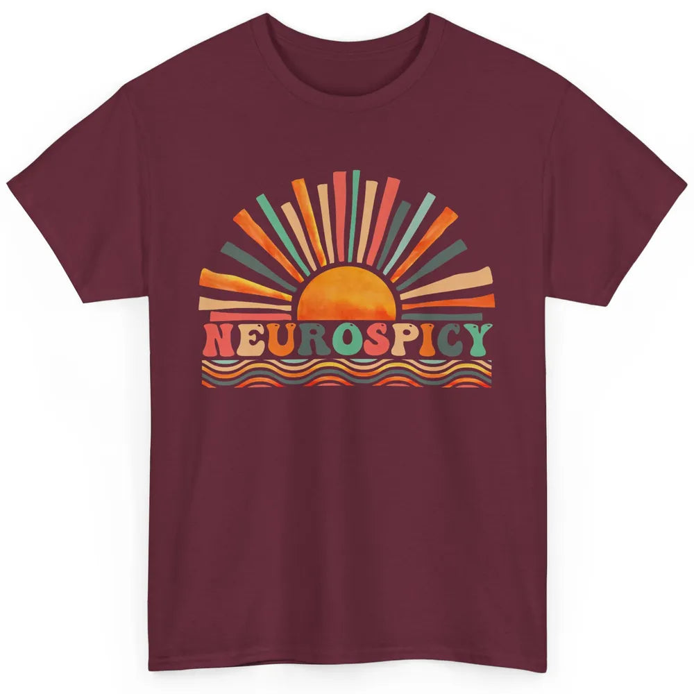 Retro Neurospicy Funny ADHD Neurodiversity Autism Awareness Classic Unisex T-Shirt
