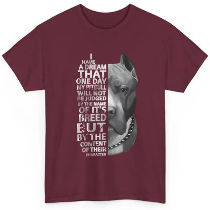 Pitbull Not Judged By The Name Of Its Breed Pittie Mom Dad Classic Unisex T-Shirt
