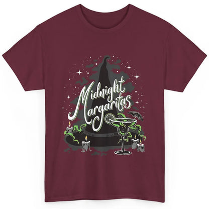 Midnight Margaritas Witch Hat Wine Halloween Spooky Party Classic Unisex T-Shirt