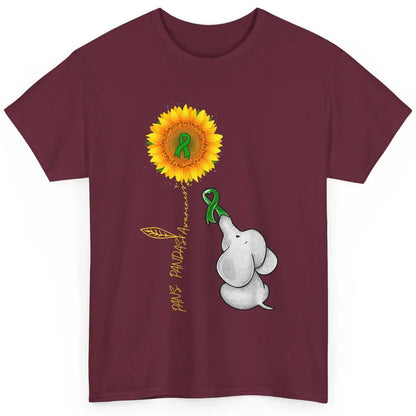 PANS/PANDAS Awareness Green Ribbon Sunflower Baby Elephant Classic Unisex T-Shirt