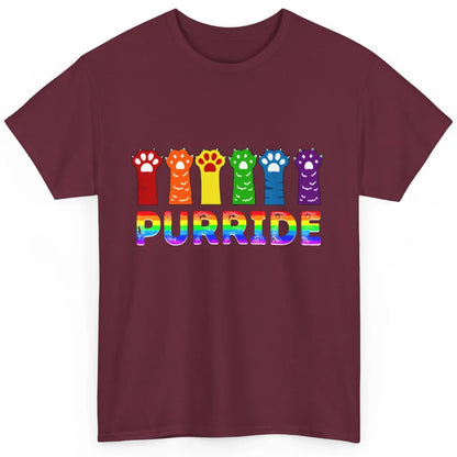 Purride Funny Cat Lover LGBT Pride Awareness Gift LGBT Month Classic Unisex T-Shirt