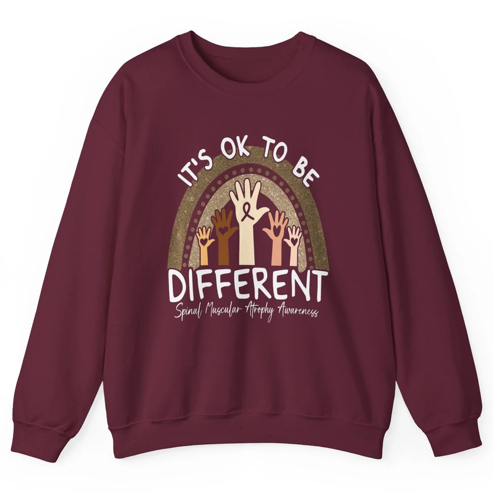 OK Be Different Rainbow Warrior Spinal Muscular Atrophy SMA Unisex Crewneck Sweatshirt