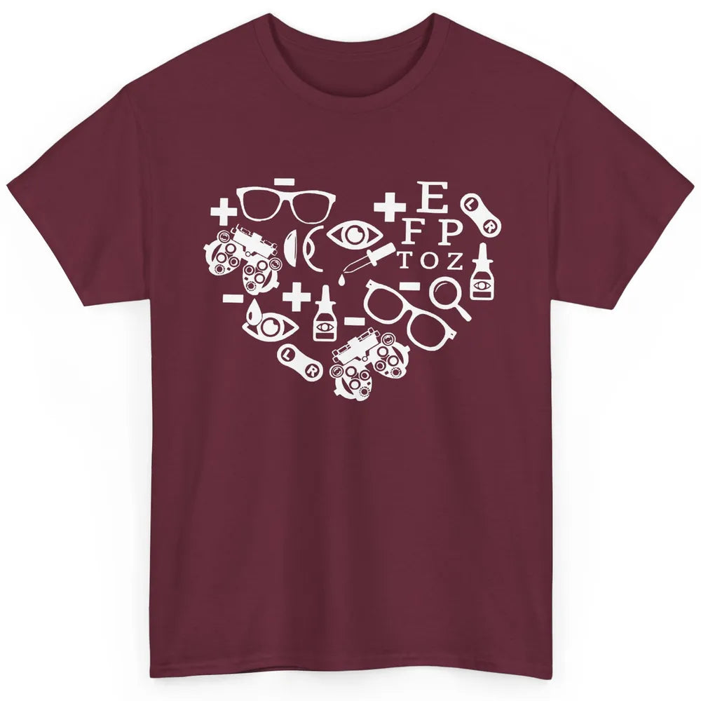 Optometrist Symbols Heart Optician Sight Squad Optometry Classic Unisex T-Shirt