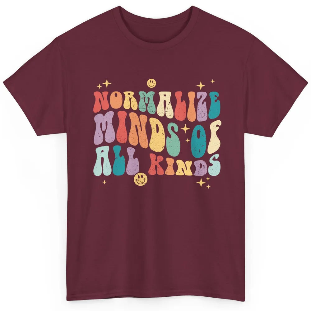 Retro Autism Normalize Minds Of All Kinds Neurodiversity Classic Unisex T-Shirt