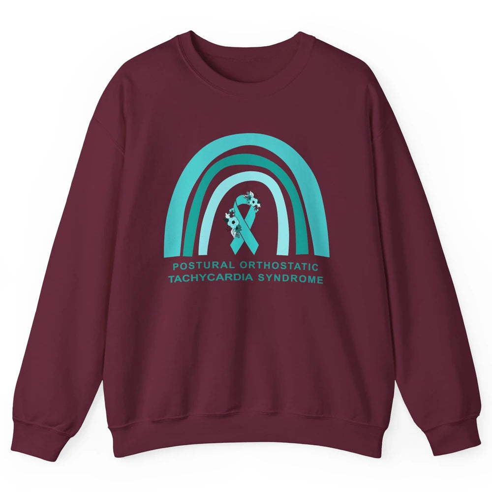 POTS Postural Orthostatic Tachycardia Syndrome Turquoise Unisex Crewneck Sweatshirt