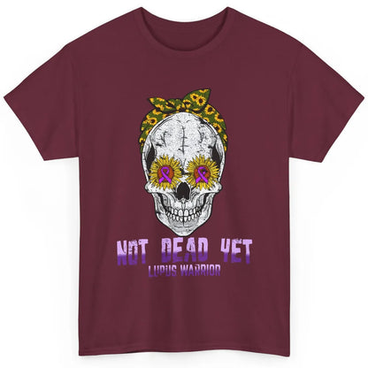 Not Dead Yet Skull Lupus Awareness Funny Sunflower Skeleton Classic Unisex T-Shirt