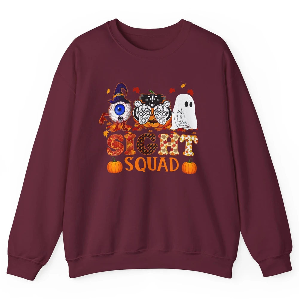 Optometrist Halloween Sight Squad Witch Pumpkin Optician Unisex Crewneck Sweatshirt