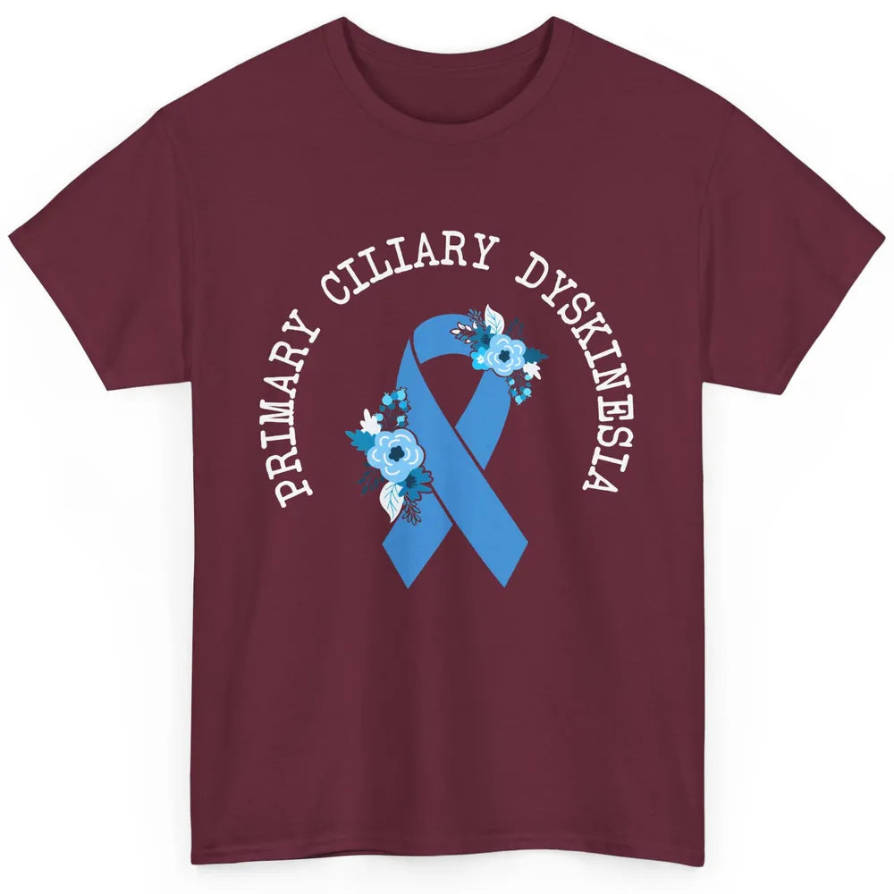 Primary Ciliary Dyskinesia Blue Ribbon Respiratory Diseases Classic Unisex T-Shirt