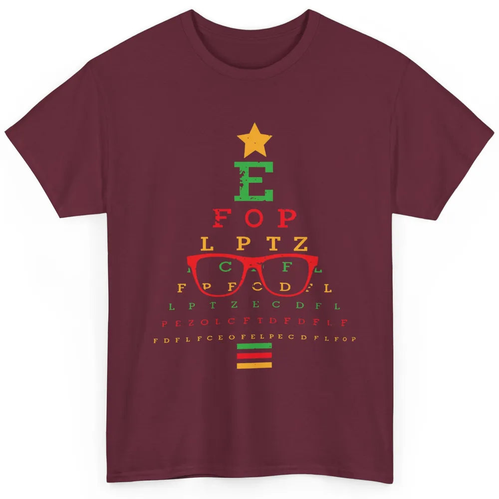 Optician Christmas Funny Xmas Tree Eyeglasses Optometrist Classic Unisex T-Shirt