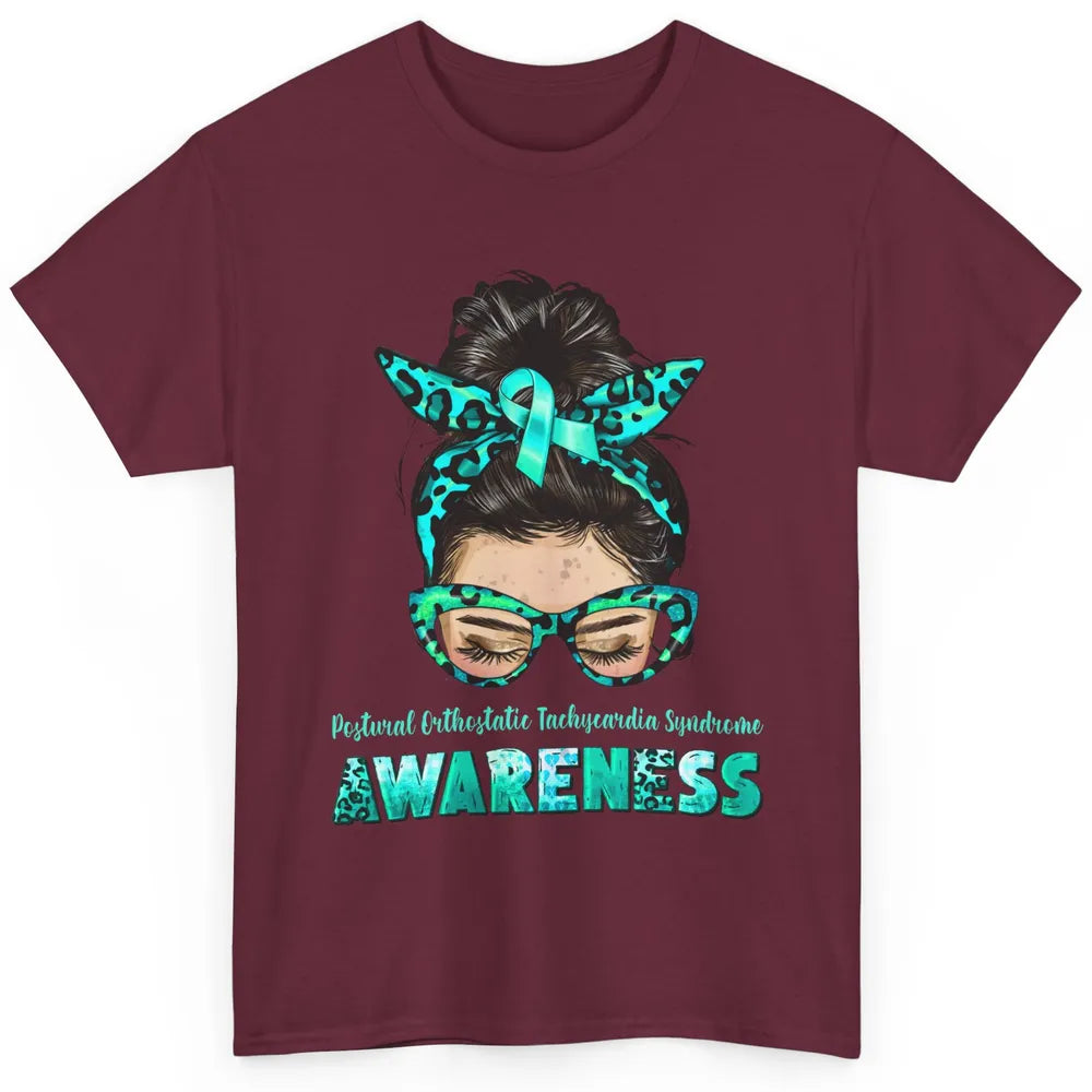 Postural Orthostatic Tachycardia Syndrome Ribbon Messy Bun Classic Unisex T-Shirt