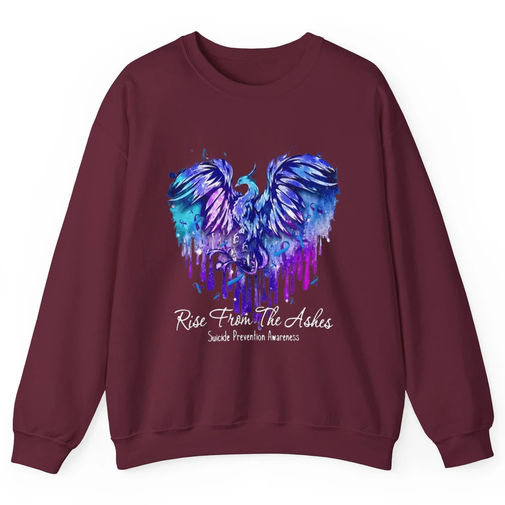 Phoenix Bird Warrior Love Suicide Prevention Awareness Month Unisex Crewneck Sweatshirt