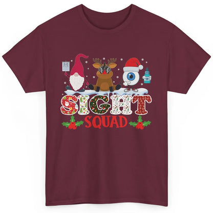 Optometrist Sight Squad Gnome Reindeer Optician Christmas Classic Unisex T-Shirt