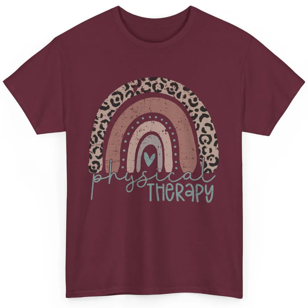 Retro Physical Therapy Rainbow Physical Therapist PT Leopard Classic Unisex T-Shirt