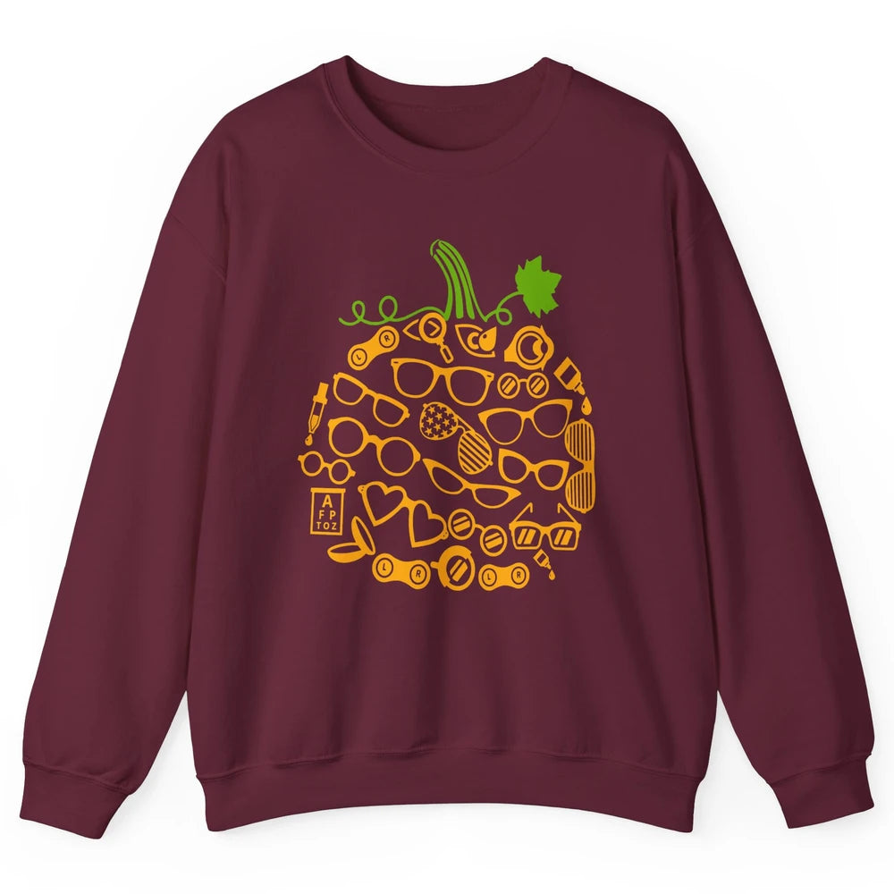 Optometry Glasses Pumpkin Halloween Optometrist Optician Unisex Crewneck Sweatshirt
