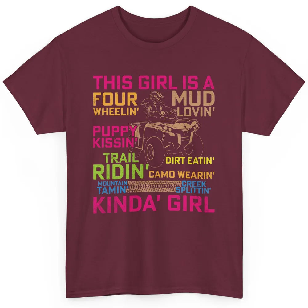 Retro Mud Quad Princess UTV ATV Rider 4 Wheel SXS Offroad Classic Unisex T-Shirt