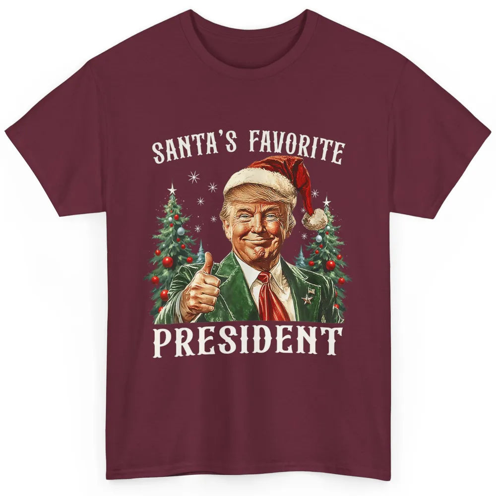 Funny Donald Trump Christmas Santa Favorite President Xmas Classic Unisex T-Shirt