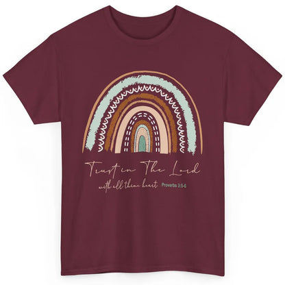Rainbow Trust In The Lord With All Heart Christian Religious Classic Unisex T-Shirt