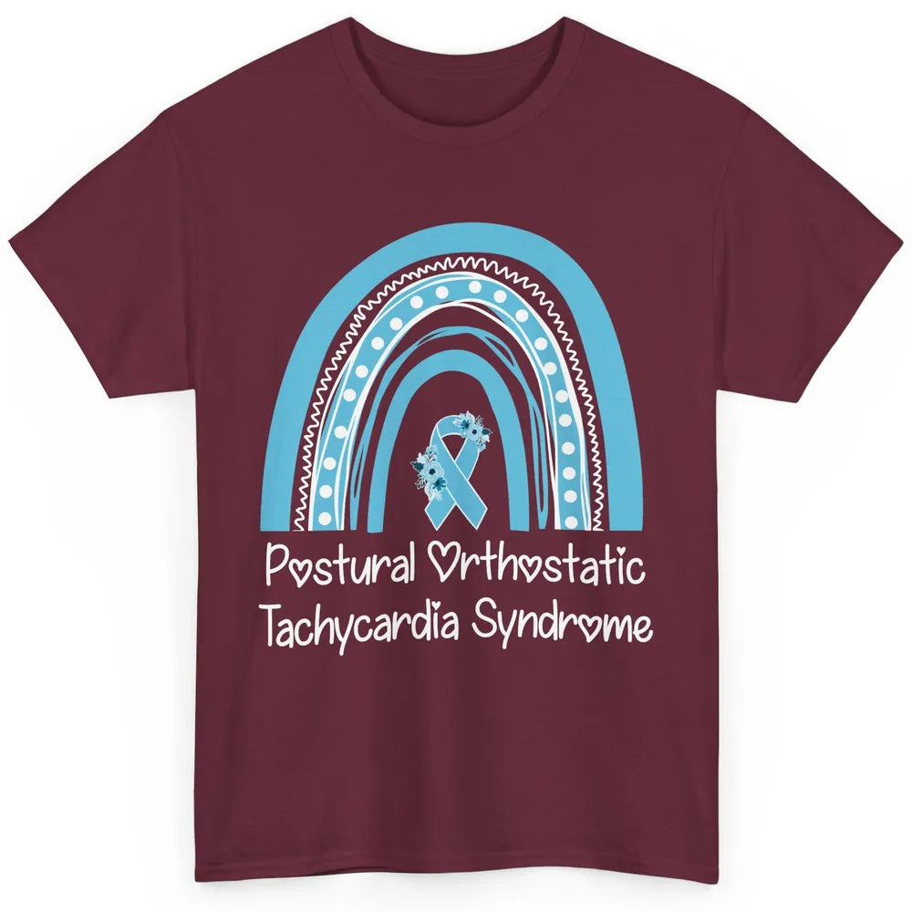 Postural Orthostatic Tachycardia Syndrome Turquoise Rainbow Classic Unisex T-Shirt
